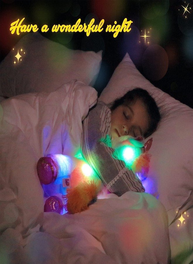 Easfan LED Unicorn Plush Light-up Stuffed Animal with Colorful Night Lights Glow in The Dark Birthday Festival for Kids Toddlers Girls Rainbow,10” - Image 2